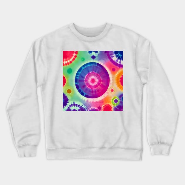 Tie Dye AI Art Crewneck Sweatshirt by Yajna Elements